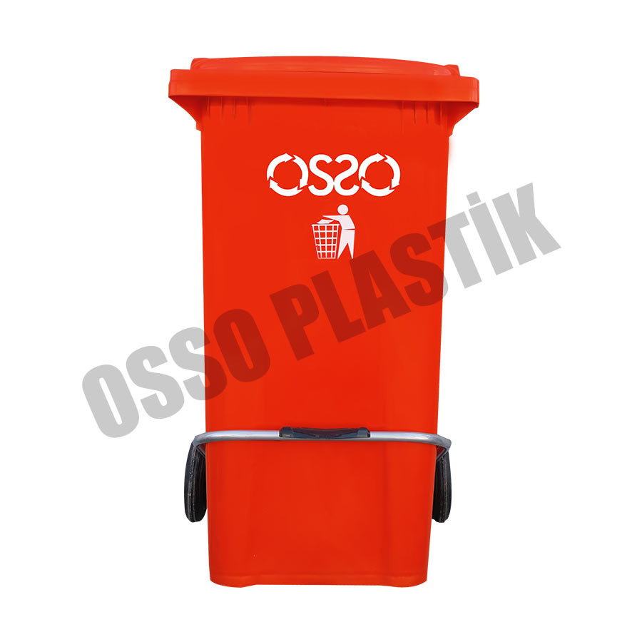 OSSO 240 Litre Metal Pedallı Çöp Konteyner