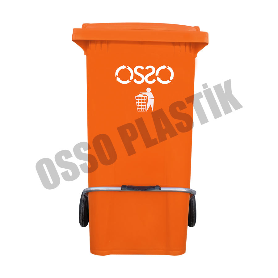 OSSO 240 Litre Metal Pedallı Çöp Konteyner