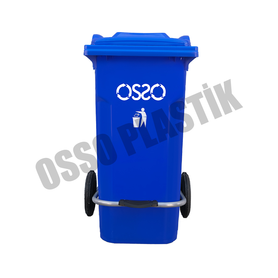 OSSO 120 Litre 2 Tekerli Pedallı Çöp Konteyneri