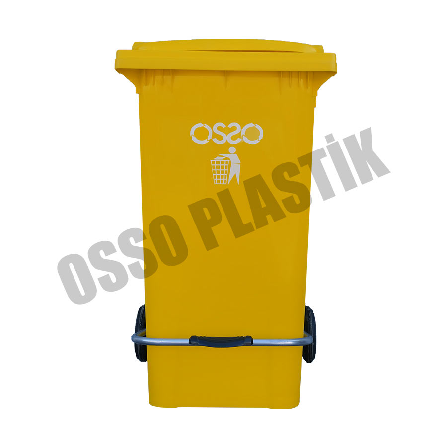 OSSO 240 Litre Metal Pedallı Çöp Konteyner