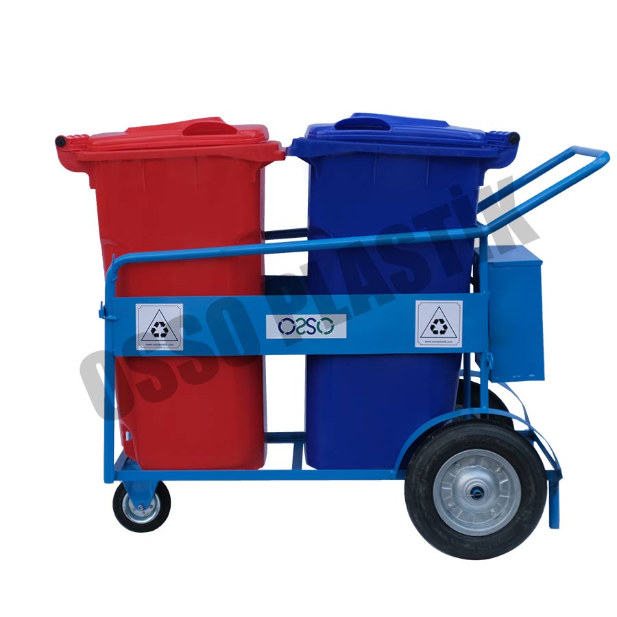 OSSO 2x100 Lİtre Çöp Toplama Arabası