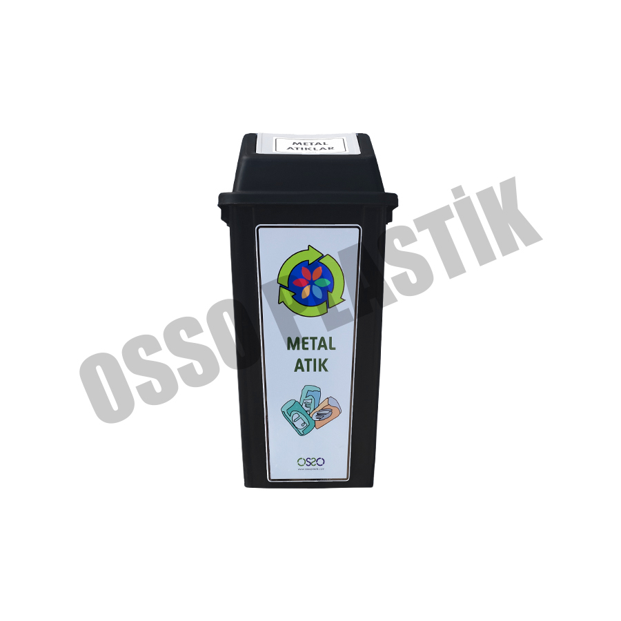 OSSO 70 Litre Sallanır Kapaklı Çöp Kovası