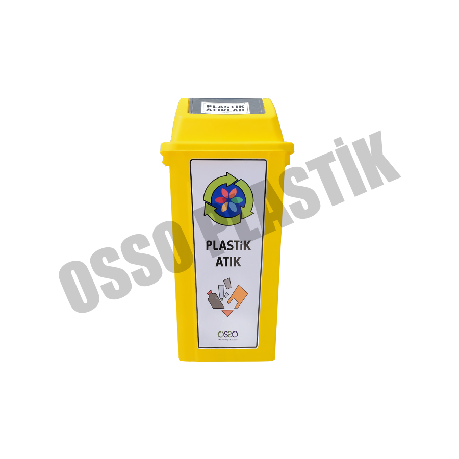 OSSO 70 Litre Sallanır Kapaklı Çöp Kovası
