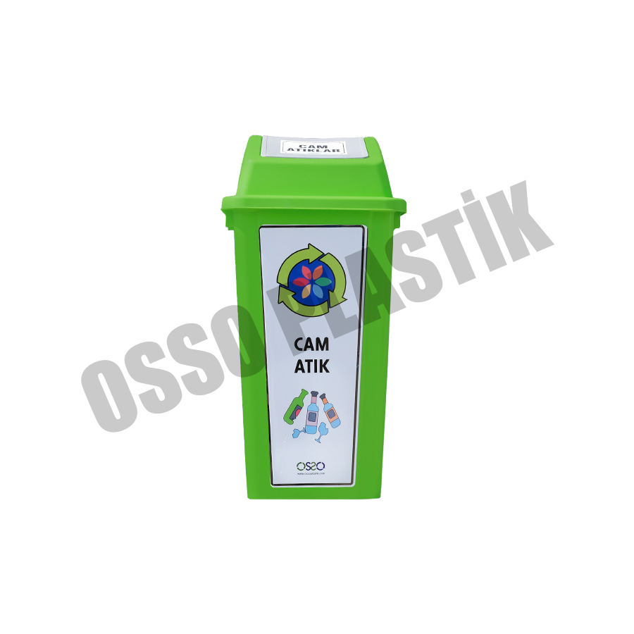 OSSO 70 Litre Sallanır Kapaklı Çöp Kovası